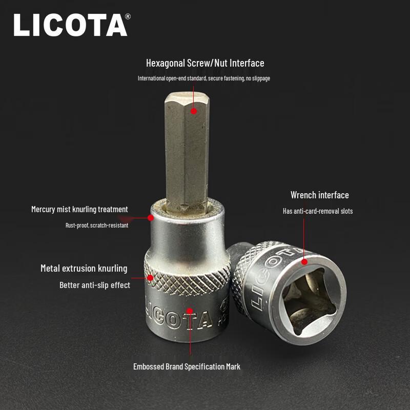 LICOTA 3/8-Zoll Sechskant Bit Englische Stecknuss