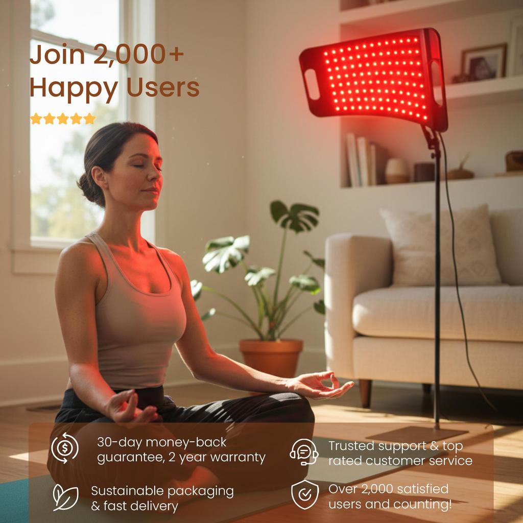 Mvolo Stellar Beam - Lampa na podczerwień - Terapia podczerwienią - Terapia czerwonym światłem - na Mięśnie, Skórę, Stawy i Przeziębienia - Bez Ciepła