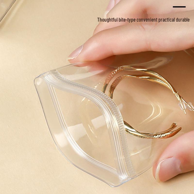 Thickened Transparent PVC Self-Sealing Jewelry Storage Bags