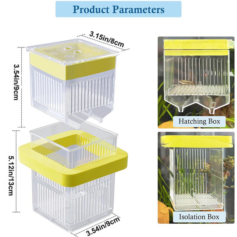 Floating Breeding Box For Aquarium, Fish Tank Breeder Box With Hatching Box And Isolation Box