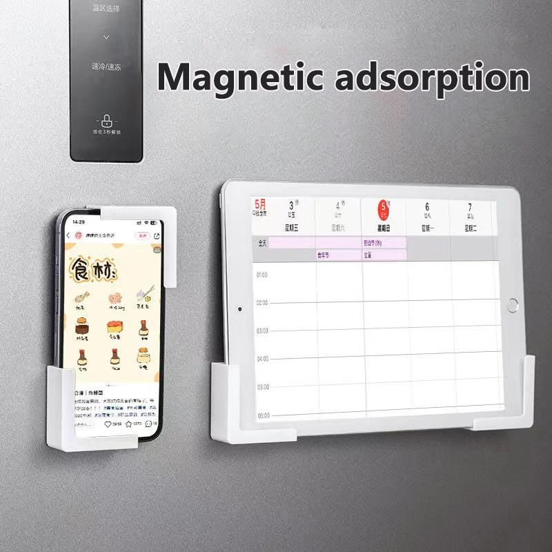 Multifunktionaler Wandmontierter Handyhalter Tablet-Lade-Ständer Halter Notiz-Brillenhalter Für Küche Bett Büro Wohnzimmer