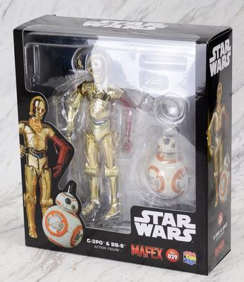 SET MAFEX C-3PO & BB-8 "Star Wars: Figuras de acción pintadas de ABS y ATBC-PVC a escala no definida de "El Despertar de la Fuerza"