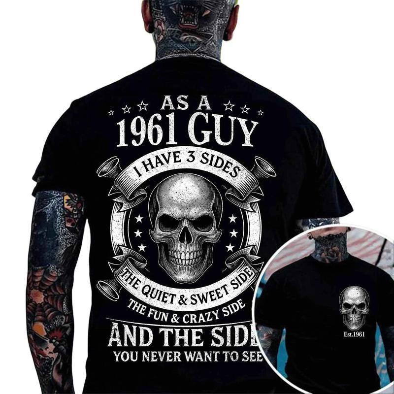 

1961 Boomers 2 Side Shirt I Have 3 Sides The Quiet Sweet Side Finger Generation Tee Full Colors Men Women Y2K Summer Oversized XL