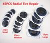 Universal 45x Small Medium Large Rubber Radial Tire Repair Patch Round Tubeless