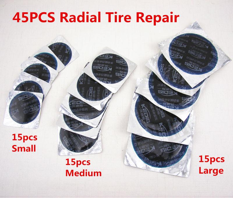 Universal 45x Small Medium Large Rubber Radial Tire Repair Patch Round Tubeless