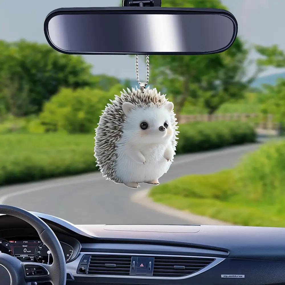 5 pezzi/1 pezzo Portachiavi Riccio 2D | Occhi Espressivi e Orecchie Soffici, Per Decorazione di Borse e Veicoli, Acrilico, Regalo Ideale per Amanti degli Animali