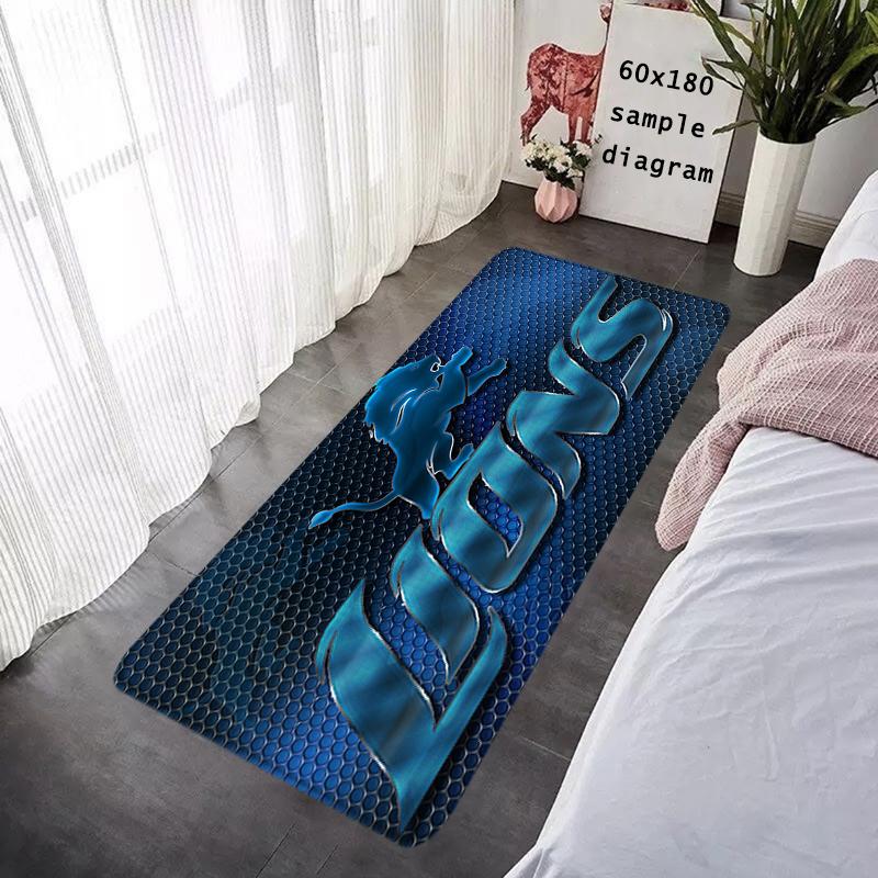 Entrance Doormat Balcony Rugs Living Room Carpet Foot Mats Bath Rug Detroit Lions Floor Mat Ideal Gifts Non-slip House Decors