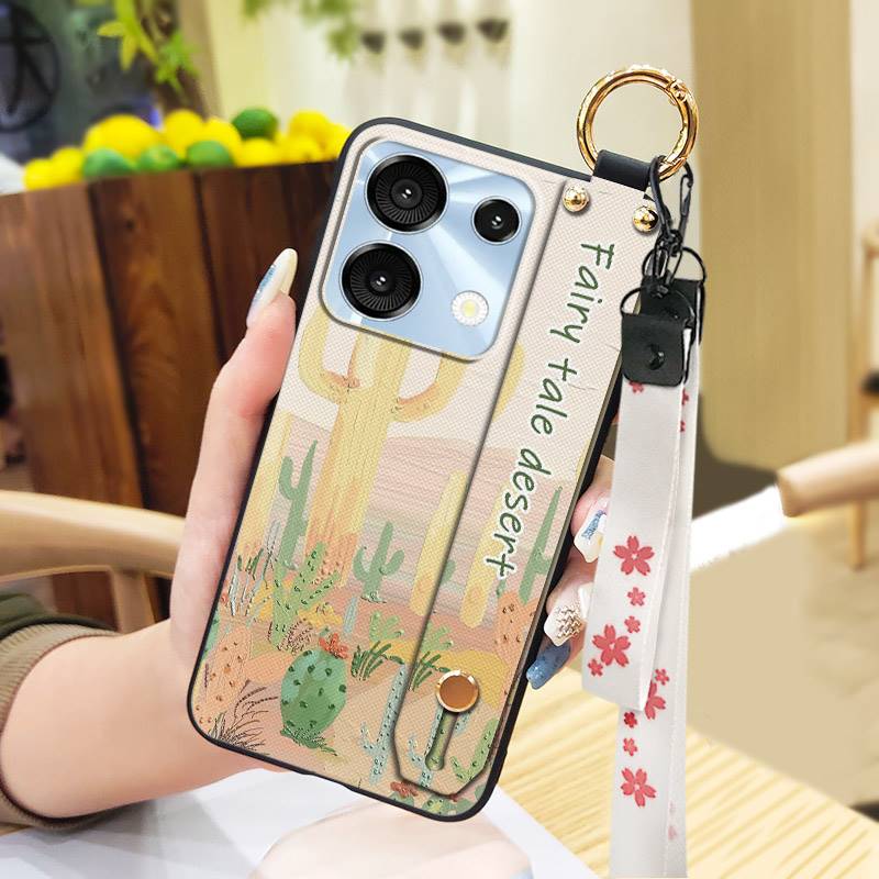 Flower Shockproof Phone Case For UMIDIGI G9 5G/Note9 5G Ring Silicone Fashion Design Dirt-resistant Anti-dust Kickstand