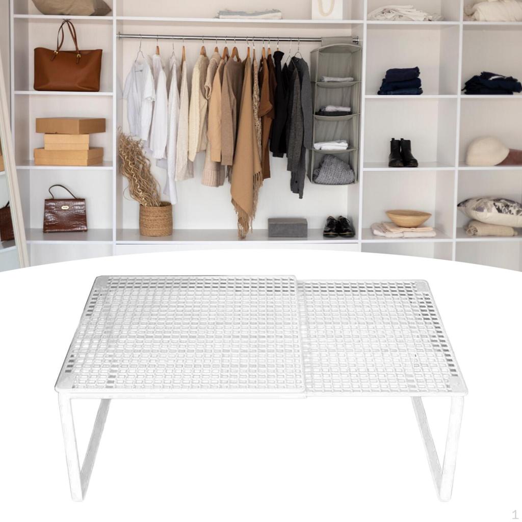 Expandable Cabinet Storage Shelf Adjustable Organization Organizer Rack Stand Riser for under Sink