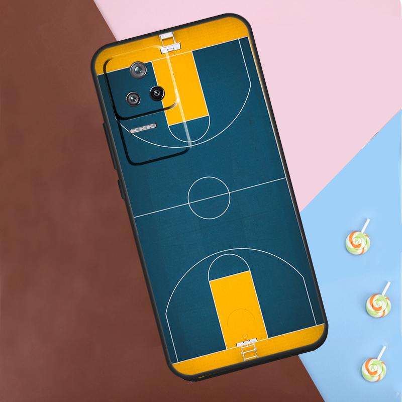 Basketball Court Diagram Case For Xiaomi 13T 14 Pro 11T 12T 12 13 Lite POCO X6 X3 X4 X5 Pro F3 F5 M5s M6 Pro Cover