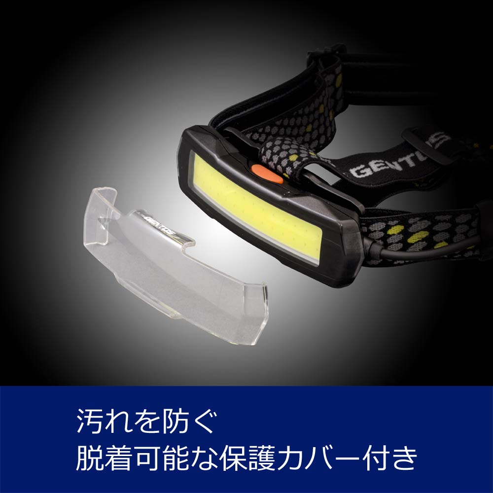 GENTOS LED Headlight, USB Rechargeable (with Dedicated Rechargeable battery/AA Battery), 600 Lumens, NRX-180H COB Light