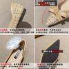 Xiaoxiangfeng Pointed Single Shoes Female Spring Temperament Fairy Shoes Soft Sole Shallow Mouth Flat Shoes Ladyshoes Large Size Women's Shoes 41 To 4
