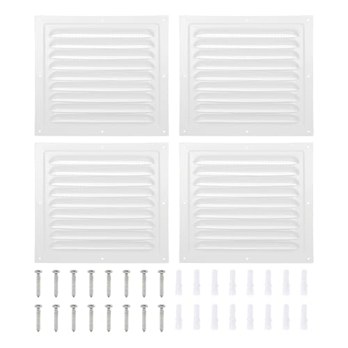 

PATIKIL 300 x 300 mm Aluminum Air Vent Covers for Natural Ventilation, Home Renovations, Bathrooms, Kitchens, and Wall-Mounted Home Use, Includes Scre