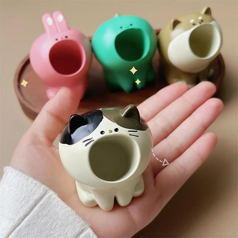 Nail Art Brusná Hlava Držák Bitů Roztomilý Držák Vrtáků na Nehty Kontejner Stojan Displej Držák Štětců na Nehty Nástroje pro Ukládání Bitů na Nehty