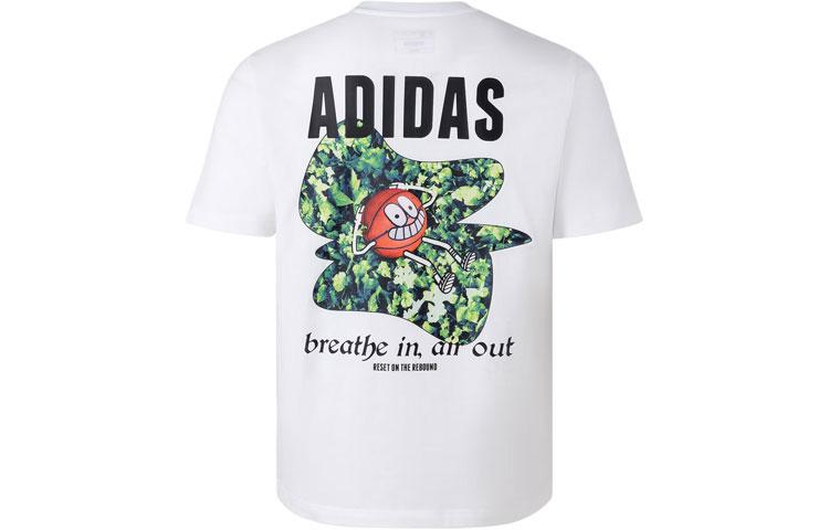 

Adidas T Shirts Men s White Crew Neck Moderate Straight Fit JH1219 XL