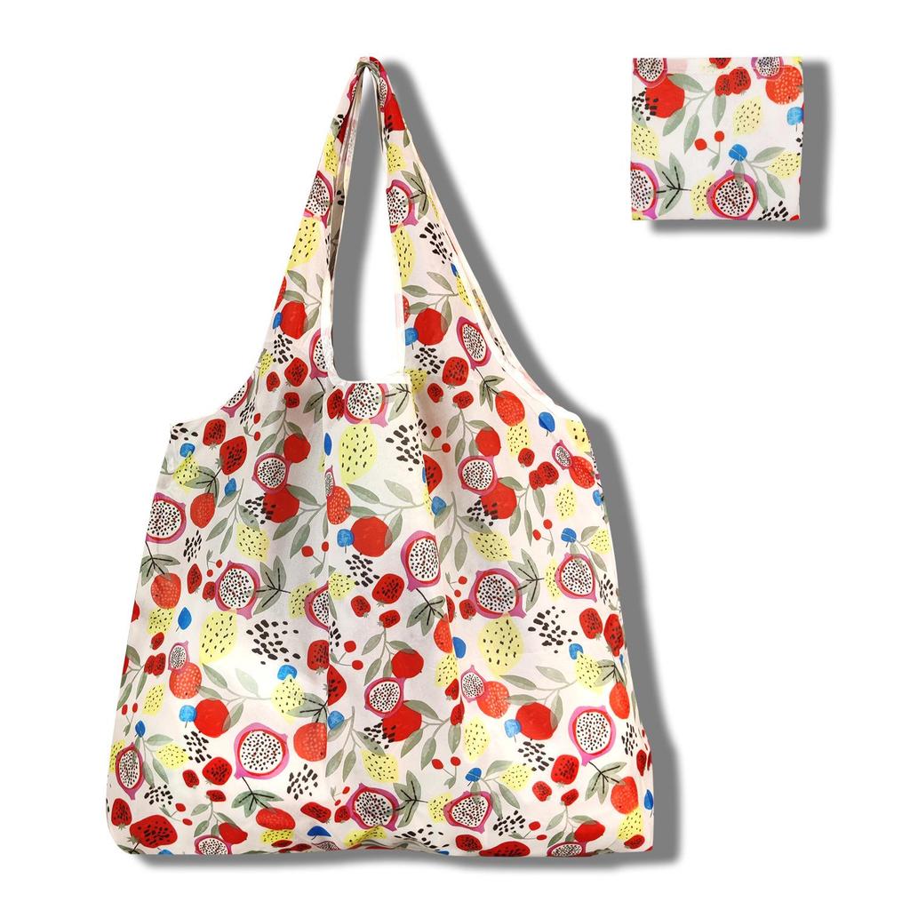 Eco-Friendly Large Capacity Foldable Tote Bag - Creative, Portable, Printed, and In Stock