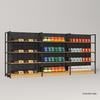 Steel-Wood Display Rack with Hooks for Snacks & Stationery