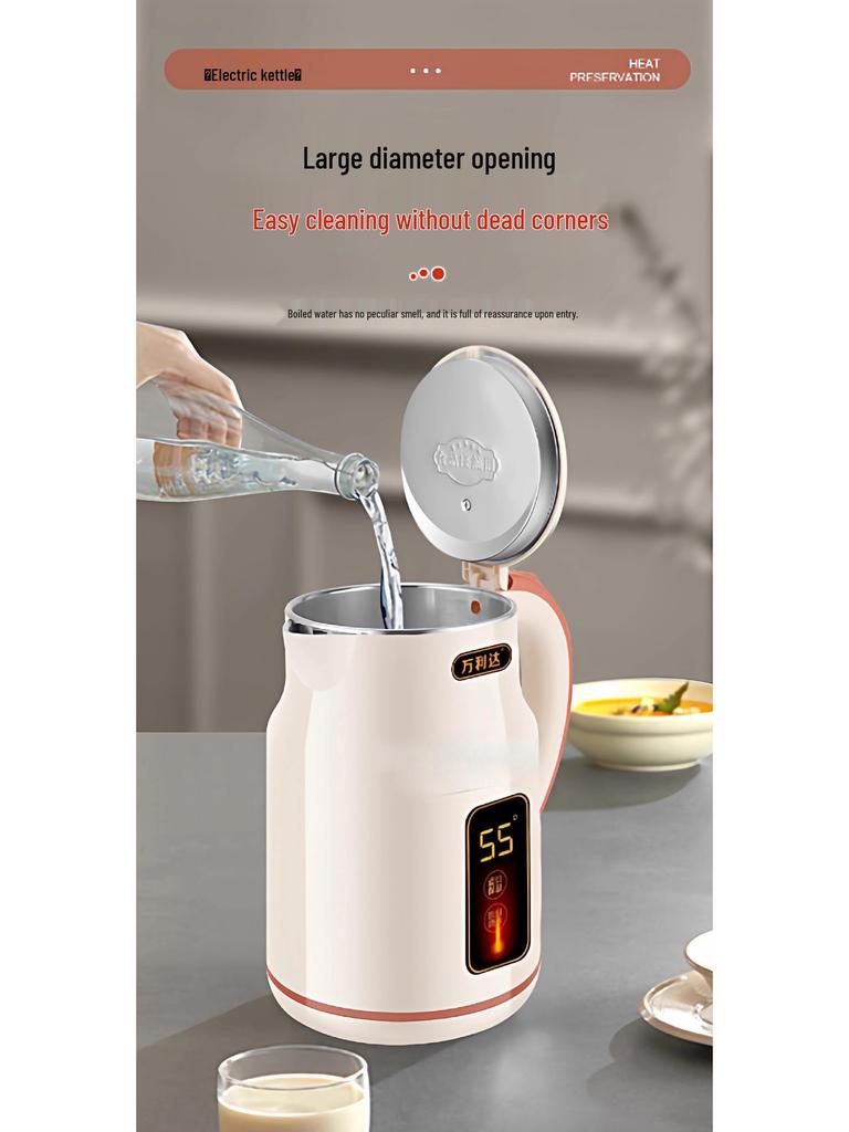 2025 Stainless Steel Electric Kettle with Keep Warm Function, Ideal for Dormitories, Water Boiler