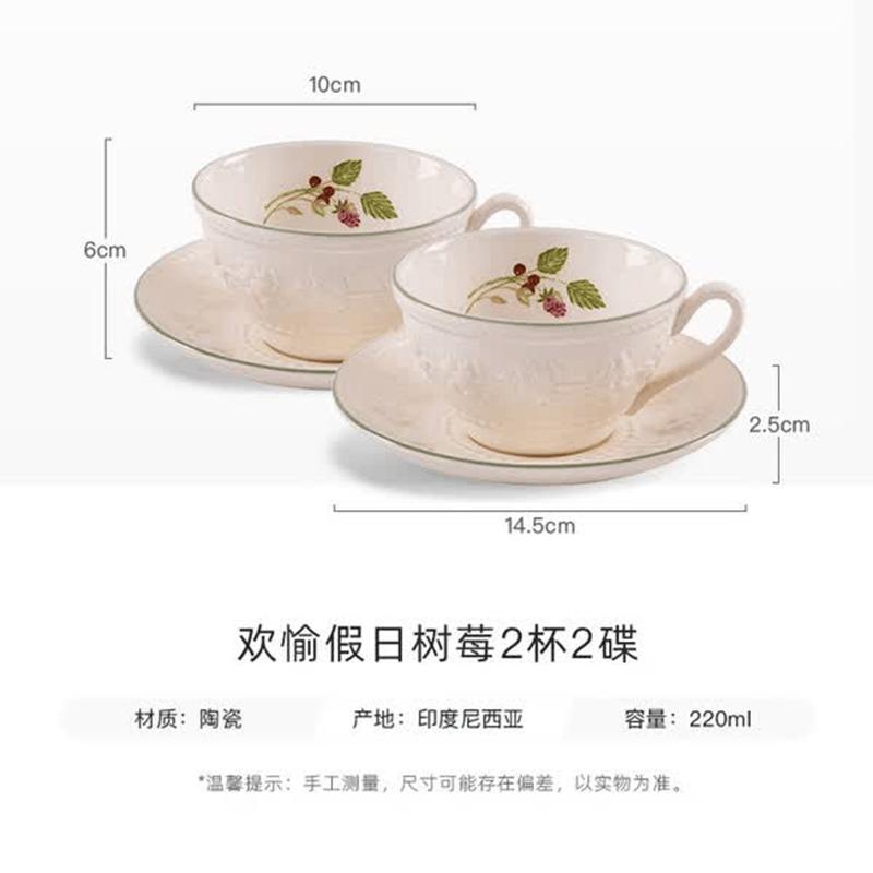 Набор из 2 кофейных чашек Wedgwood Joyful Holiday Малиновый