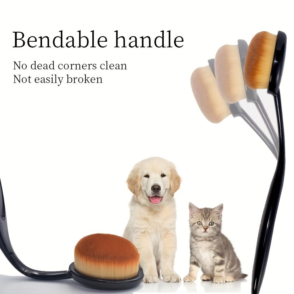 [Gentle Pet Ear Cleaner] Soft Bristle Gentle Pet Ear Cleaner Brush | Comfortable Oval Handle, Ideal for Dogs and Cats, Efficient Paw Washing