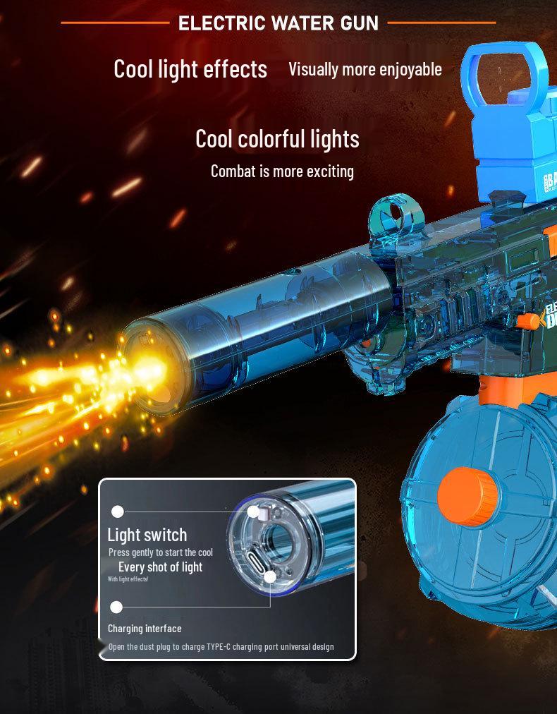 Electric Water Gun MP45: Self-Priming, Rechargeable, Large Capacity Outdoor Toy for Boys and Girls