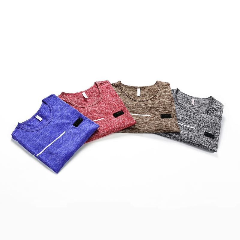 Men's Plus Size Korean Style Ice Silk Crew Neck Tee