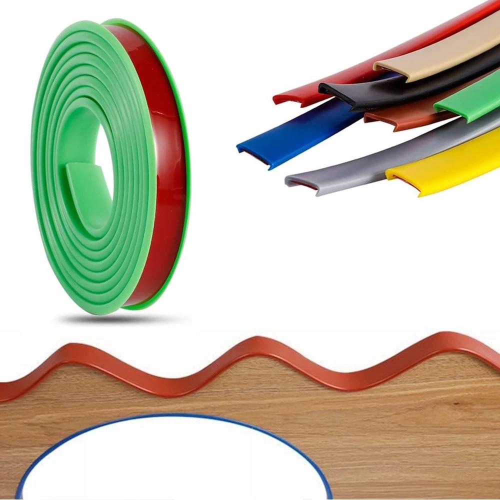 

U-Shape Edge Banding, TPE Self Adhesive Veneer Edging Trim Flexible Edge Protector, DIY Furniture Edge Strip For Countertop U&9mm&5M зелёный