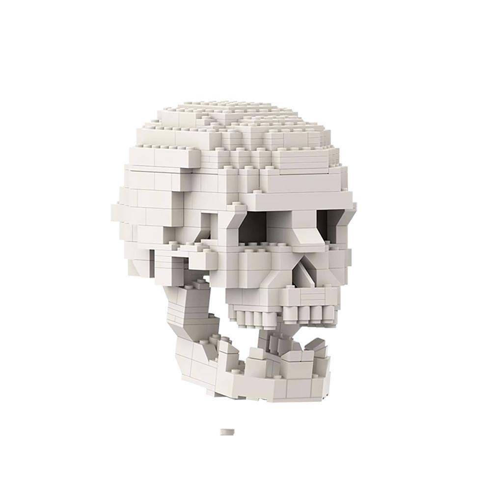 Yiran Toy Unisex Kids Moc 41161 Human's Skull Brain Building Blocks Scientific Simulation Terror Skeleton Enlighten Learning-Focused Plaything Children Game Present
