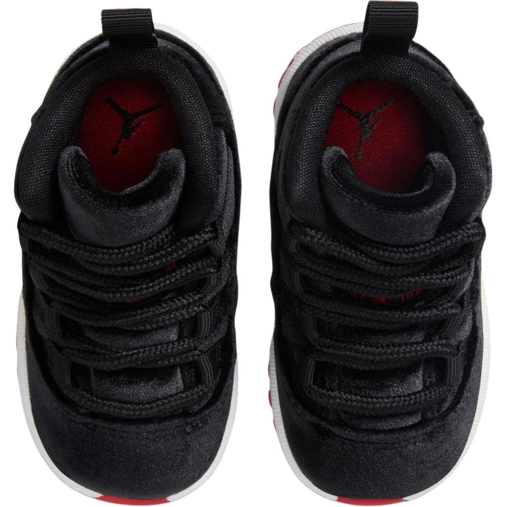Jordan Air Jordan 11 Retro Slip Resistant Abrasion Resistant Mid Top Toddler Shoes Black Red Infant And Toddler HF7808-061