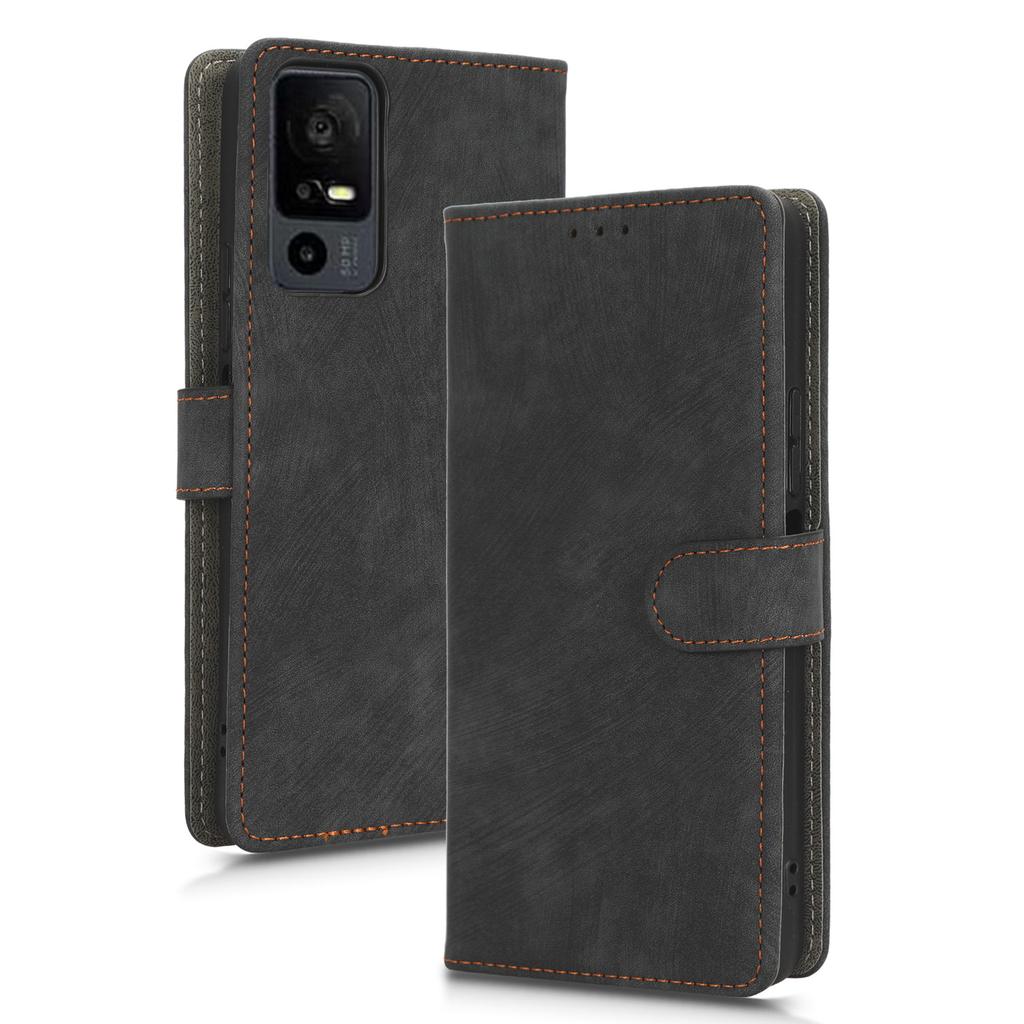 RFID Blocking Wallet Cover for TCL 40 XE/40 X T601D/NxtPaper 5G,PU Leather Stand Phone Case with Strap