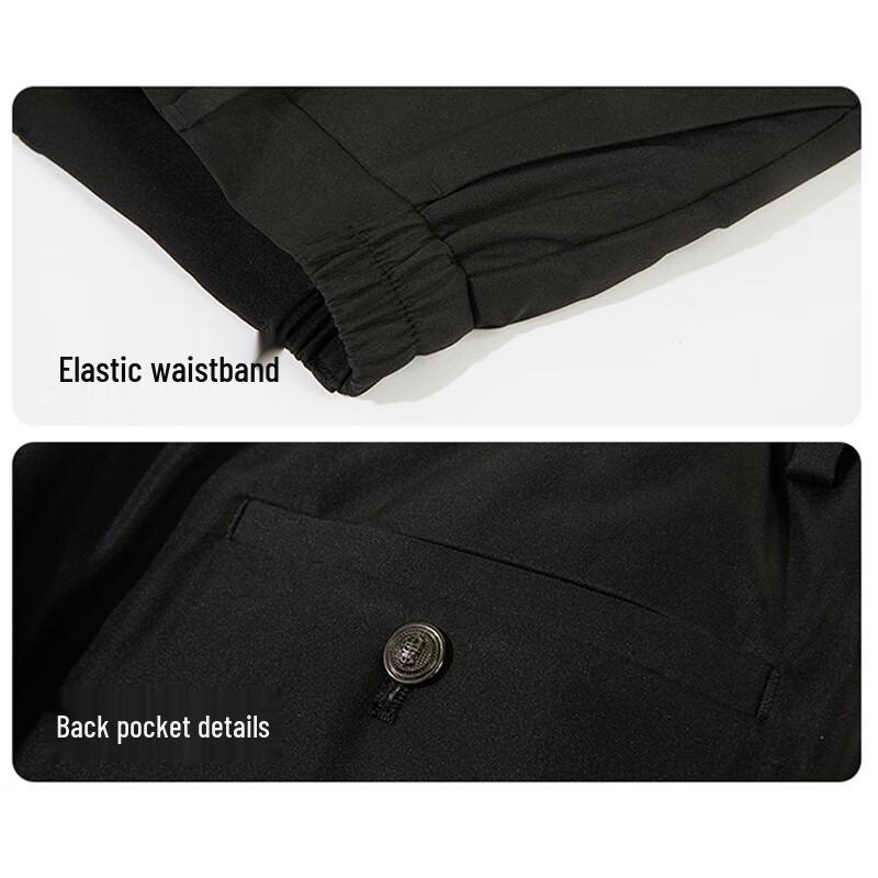 MUSHILANG Men's 85% Duck Down Winter Warm Straight-Leg Pants