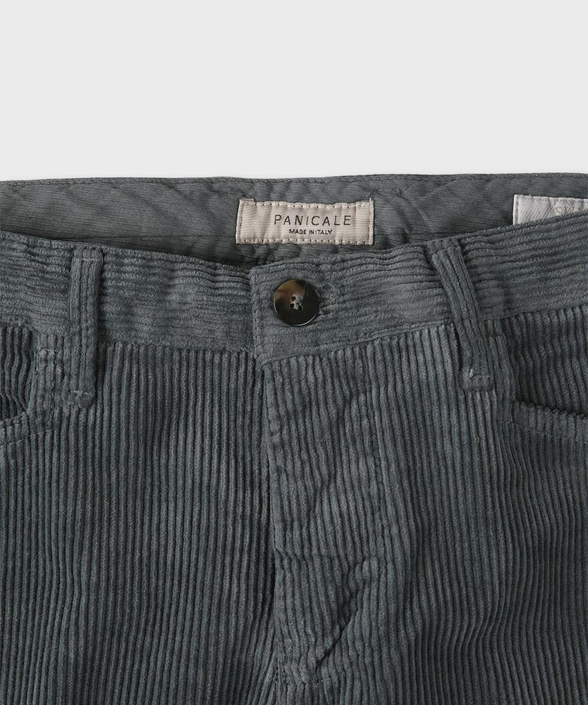 PANICALE Charcoal Slim Fit Corduroy Cargo Pants
