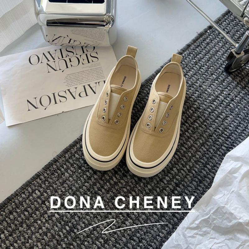 

Thick-soled elastic one-pedal canvas shoes women s 2025 new versatile breathable casual shoes summer little white shoes board shoes women 40