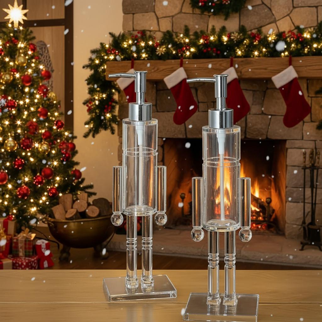 Nutcracker Soap Pump Dispenser Refillable Creative Shampoo Bottle Transparent Lotion Bottle For Kitchen Hotel Home Countertop