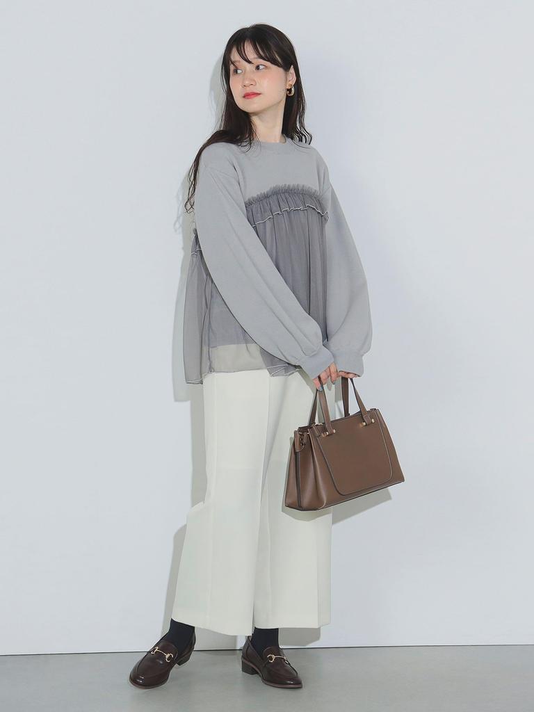 Tricot Docare Tricot GRI MĂRIME UNICĂ [Beams Heart] M/L o/Tulle Damă