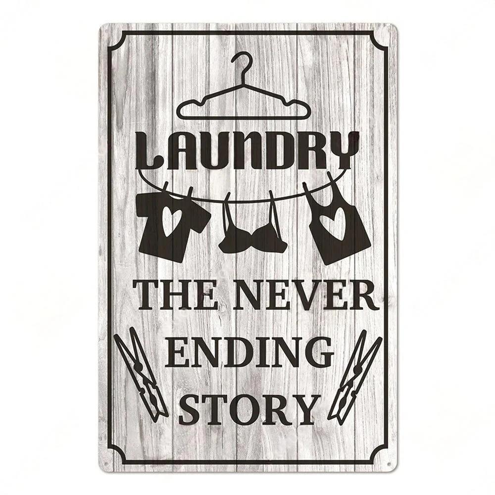 Laundry Vintage Metal Posters Tin Signs Decor Funny Metal Plaque Pin Up Girl Home Wall Art Painting