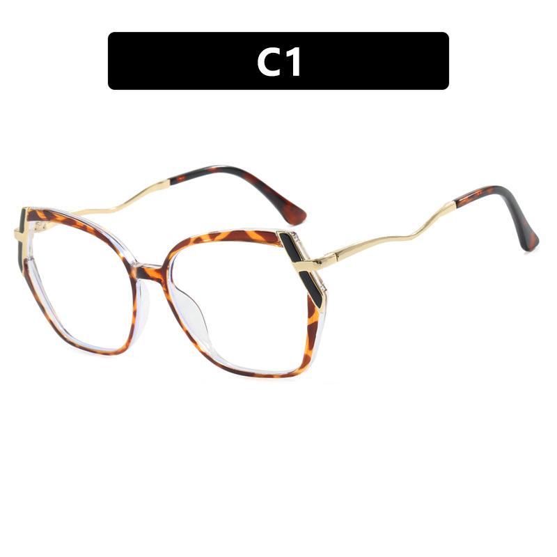Irregular TR90 Frame Anti Blue Light Glasses for Women Fashionable Leopard Print Glasses Frame 2025 Computer Goggles