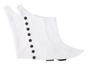 Scottish Highland Pipers Drummer Kilt Spats White & Black Buttons