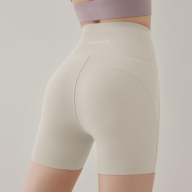 Lulu Women's High Waist Shark Yoga Shorts - Thin, Summer Sports Cycling Pants