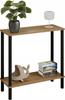 Konsola Loft Z Półką 80X30X80 Cm Metalowa Czarna Do Przedpokoju