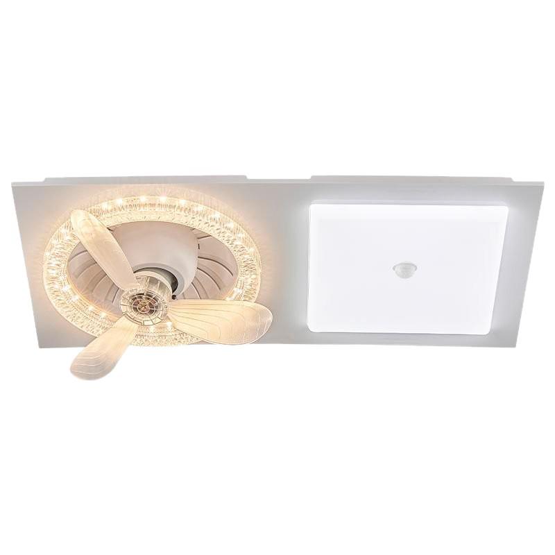 Modern Minimalist Integrated Kitchen Fan with Eye-Protection Light and Bathroom Recessed Oscillating Electric Fan Light