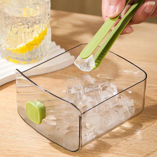 48 Cube Ice Maker with Easy Push Release Lid Ice Bin Built-in Storage Box Ice Cube Tray for Whiskey Cocktails Coffee Beverages