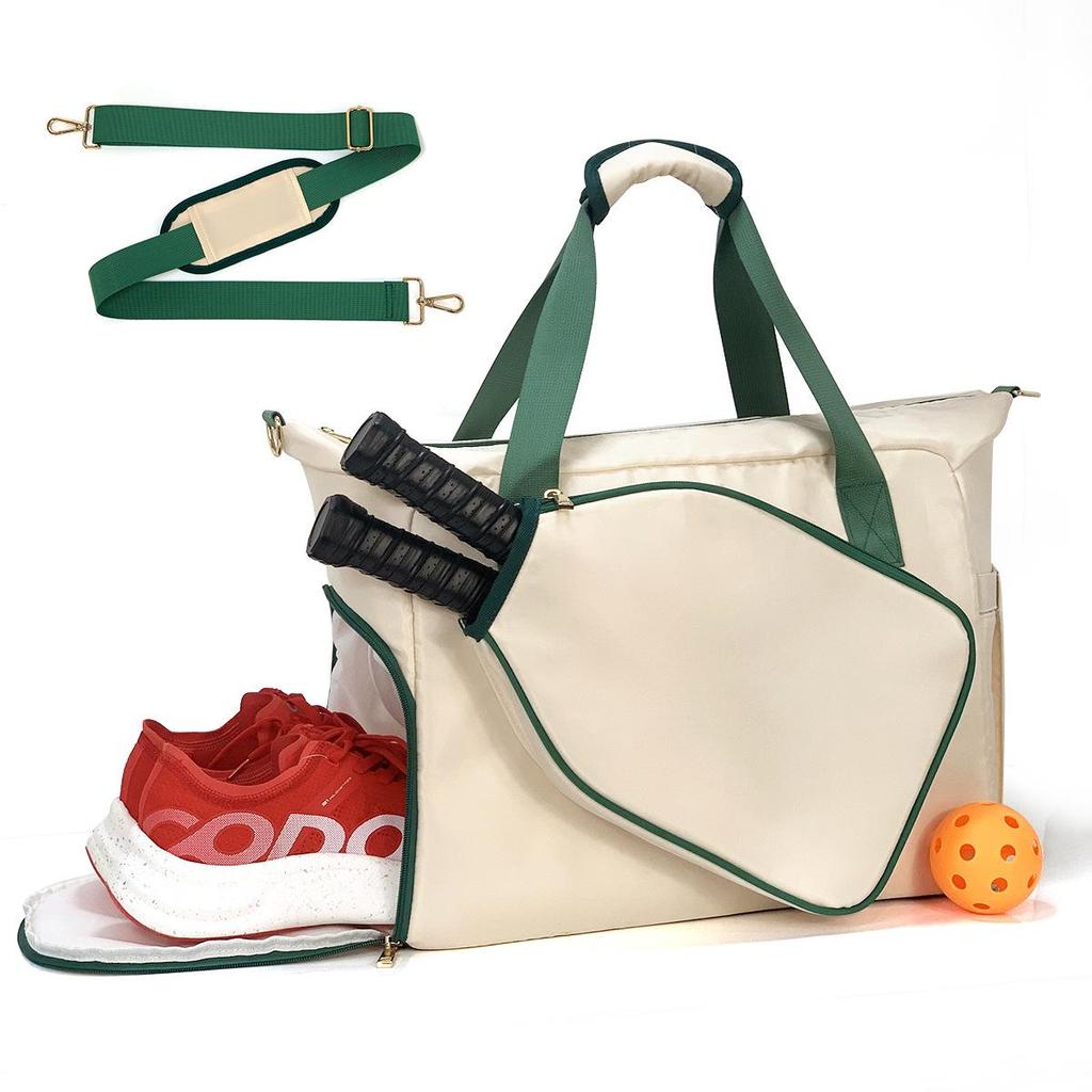2025 Portable Sports Bag for Badminton, Tennis & Pickleball - Fits 2 Rackets, Handheld, Large-Capacity, Down Cotton