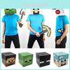 Cutie elegantă cu capac de carton pentru cap Minecraft, ideală pentru Halloween, Carnaval și Petreceri Tematice pentru Copii