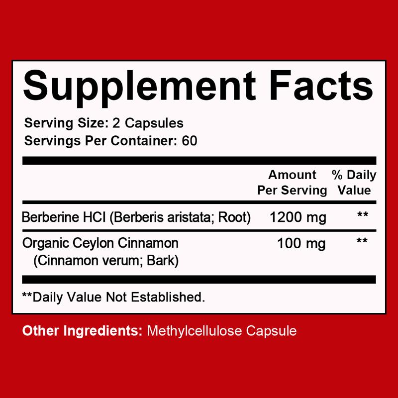 Fórmula Premium de Berberina 1200mg - Combinada con Canela de Ceilán para el Soporte del Metabolismo Diario y el Bienestar General