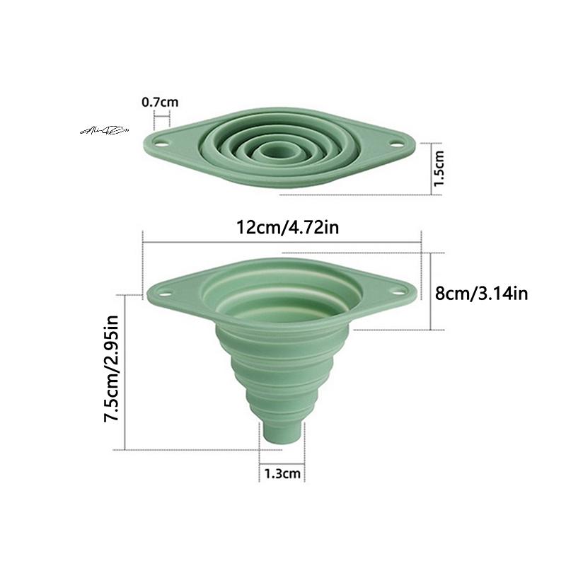 Foldable Portable Food Grade Silicone Telescopic Funnel With Drip-Proof Edge For Kitchen Water Bottle Filling