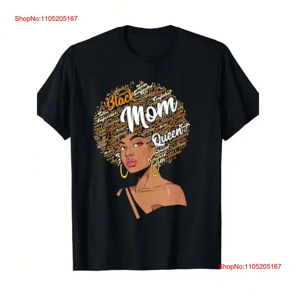 Black Mom Queen African American Unisexs Mothers Day T Shirt Top Vintage Designer Clothes Unisex Fashion Streetwear