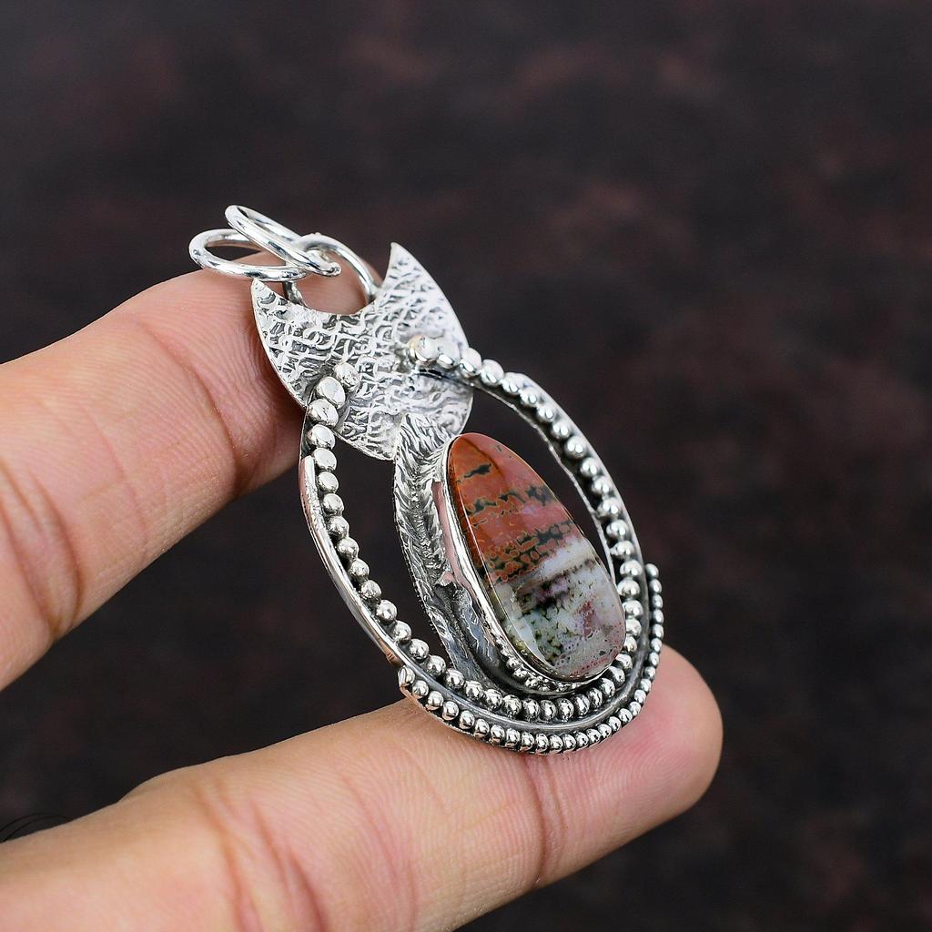 Ocean Jasper Pendant 925 Sterling Silver Pendant Unique Jewelry Handmade Beautiful Pendant Gemstone Jewelry Gift For Women Statement Jewelry