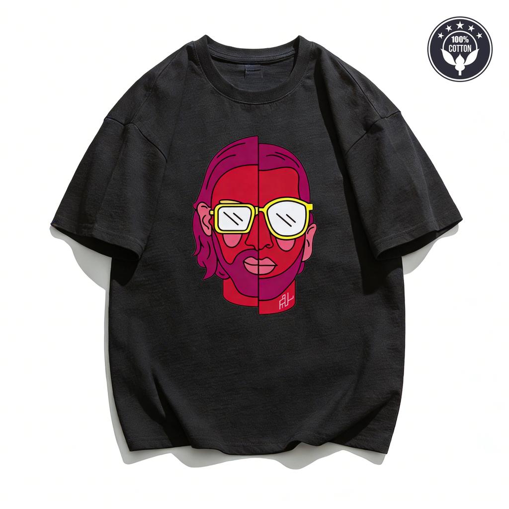 Summer Men's Le Monde Chico Print T-shirt French Rap Graphic Round Neck Short Sleeve Hip Hop Fashion Streetwear Casual Tee