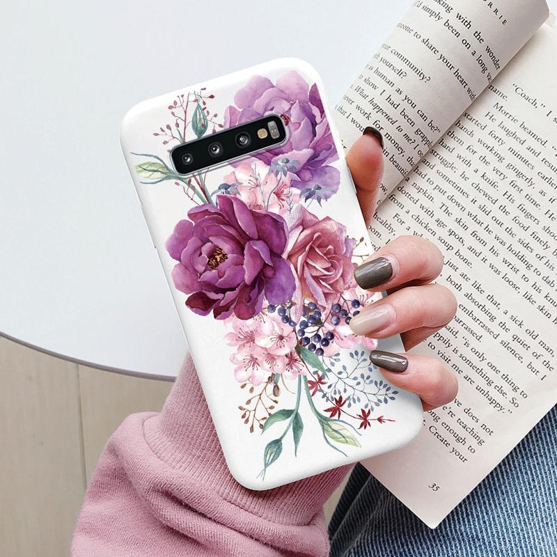 Case For Samsung Galaxy S10 S 10 Plus S10E Phone Cover Cute Cartoon Candy Painted Soft TPU Coque For Samsung S10 S10+ S10E Funda